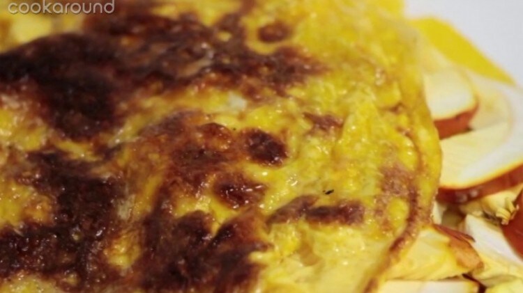 Omelette con i funghi ovuli