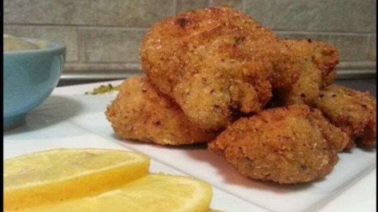 Bocconcini in pastella al pistacchio