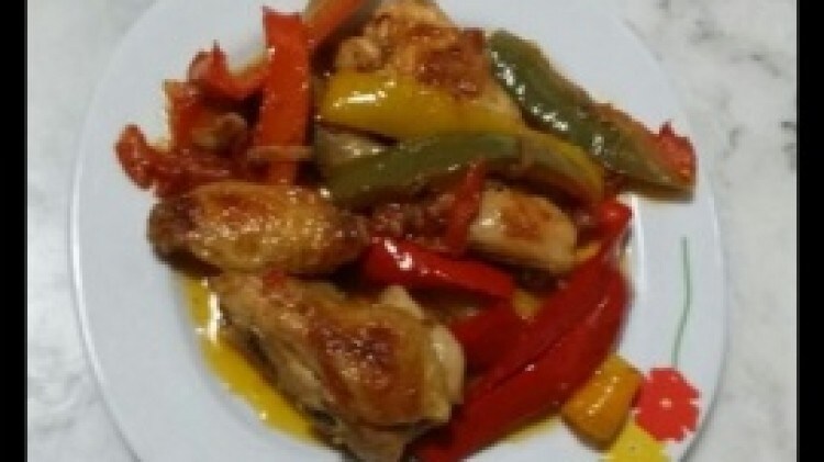 Pollo con peperoni