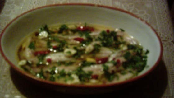 Alici marinate con pepe rosa
