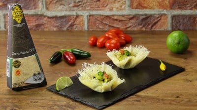 Cestini di Grana Padano con guacamole