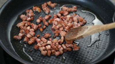 Orecchiette with turnip tops and bacon