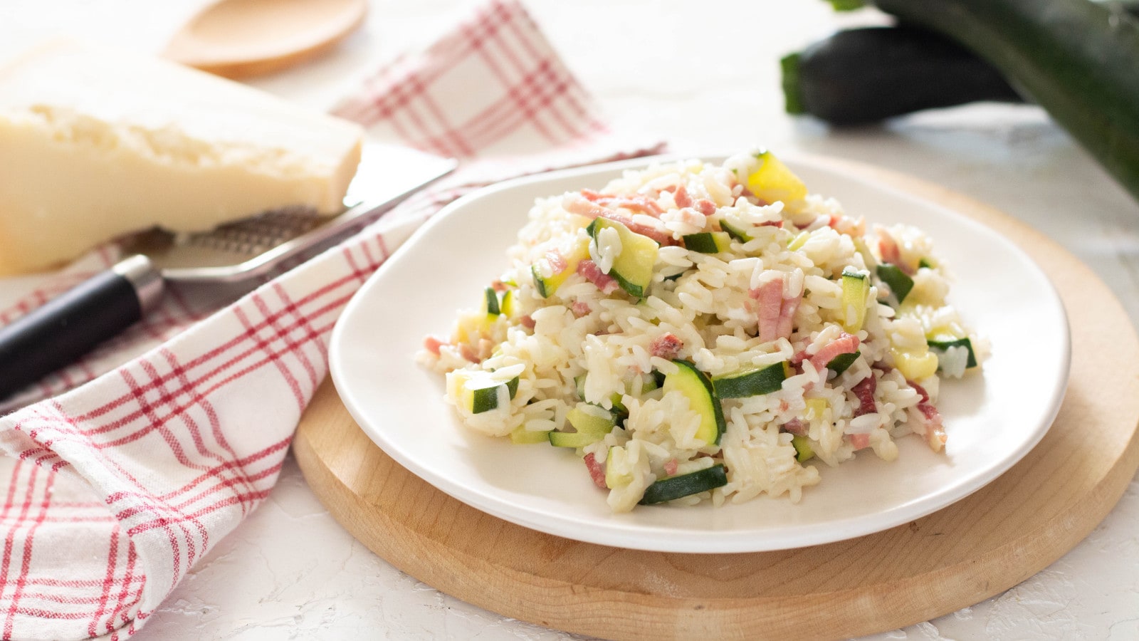 Risotto zucchine e speck