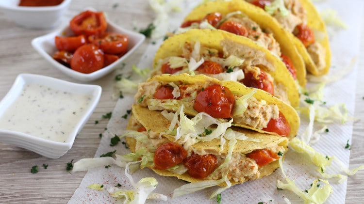 BeliceWeb.it - Tacos Vegetariani: Con hummus di ceci e pomodorini