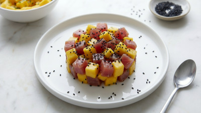 Tartare di tonno e mango