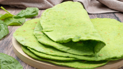 Piadina verde agli spinaci fatta in casa