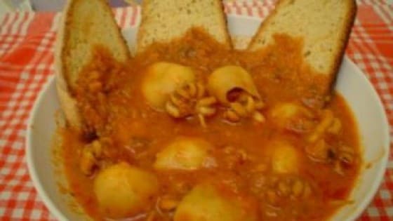 Zuppetta di seppioline al curry