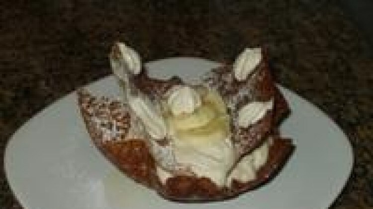 Tegoline al miele e mandorle farcite con banane