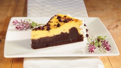 Cheesecake con base di brownie