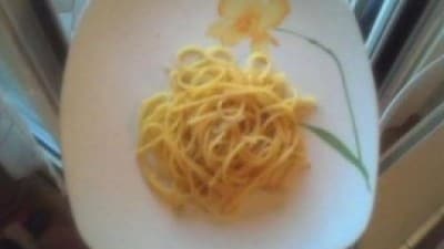 Spaghetti bottarga e zafferano