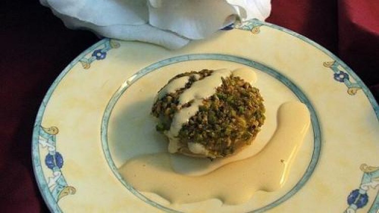 Tortina di mele con crosta al pistacchio