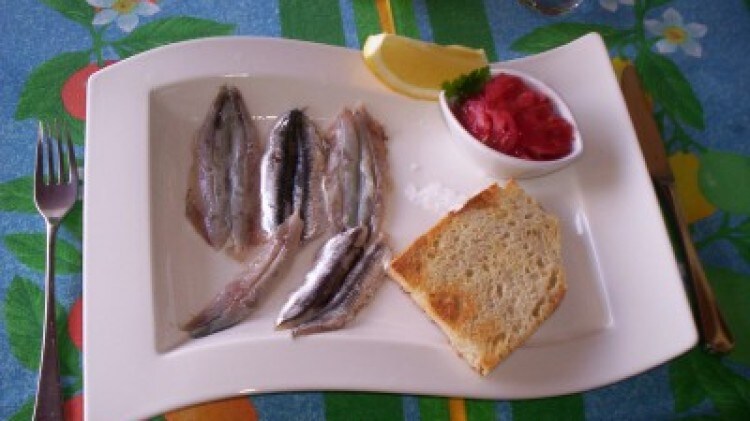 Bruschetta d'Anchois frais