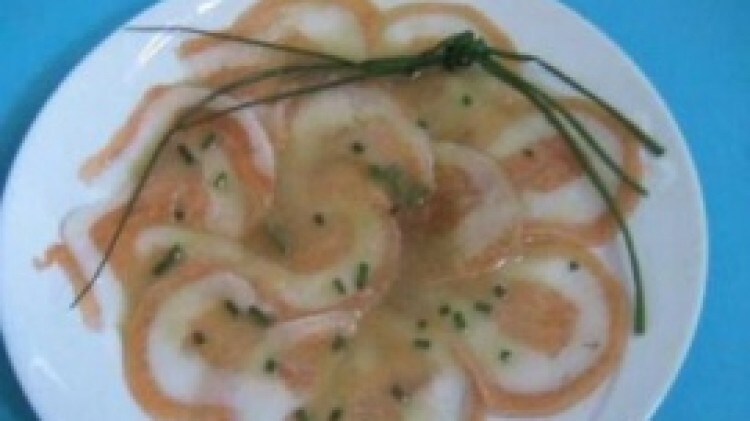 Carpaccio di pesce bicolore