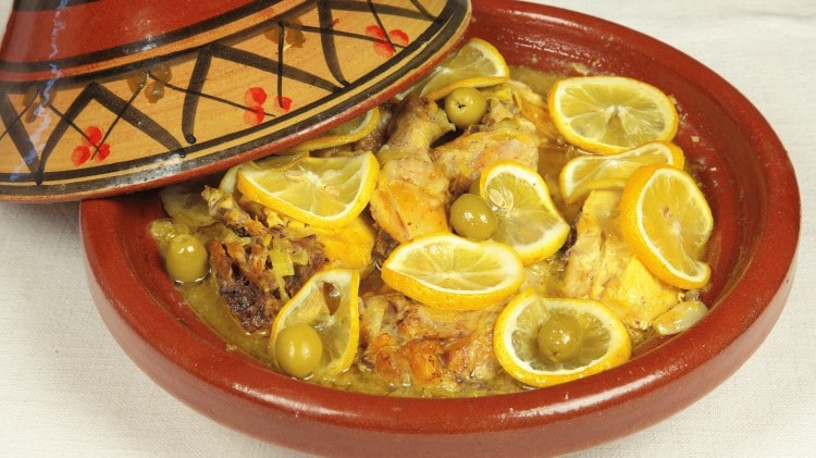 Pollo M'qalli con olive e limone