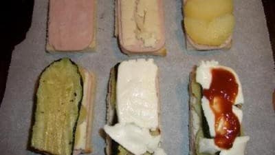 Crostini patate e prosciutto filanti