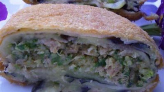 Bauletti di melanzane impanati e fritti