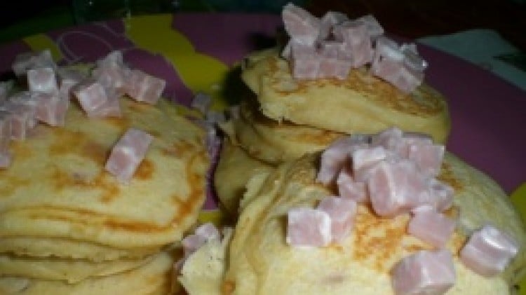 Pancakes salati ricotta e prosciutto