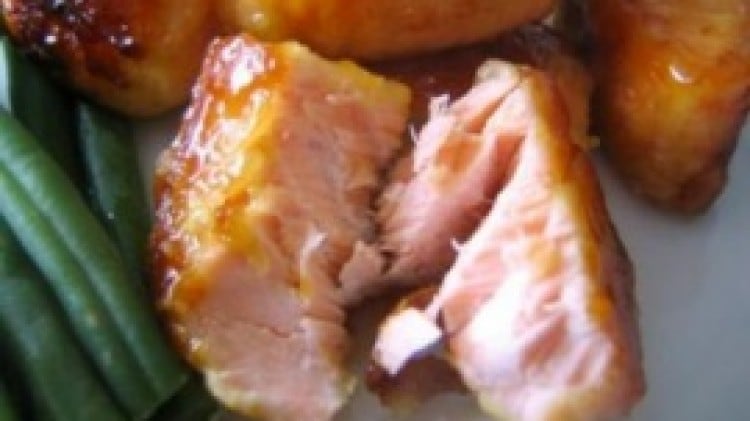 Bocconcini di salmone allo zenzero, senape e miele