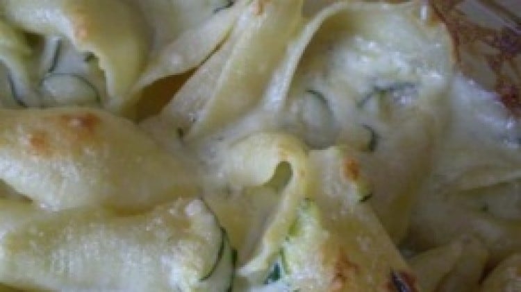 Lumaconi al forno con ripieno di gorgonzola e zucchine