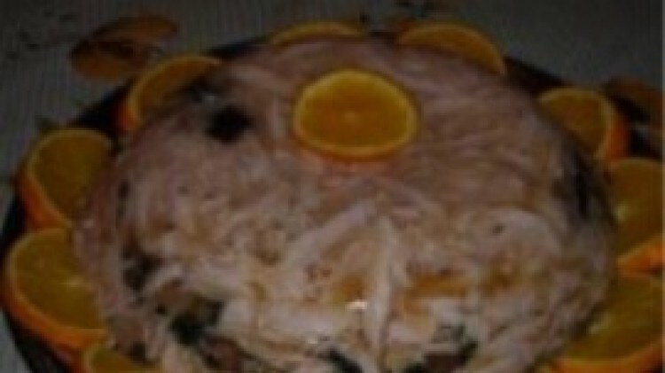 Aspic di pollo e funghi