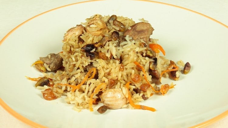 Palau-i-Shahee stufato di carne con carote e riso