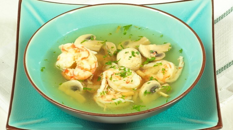 Zuppa speziata di gamberoni