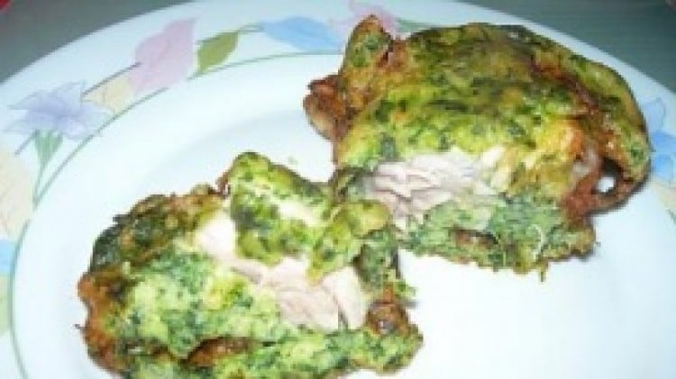 Cosci di pollo in pastella di spinaci