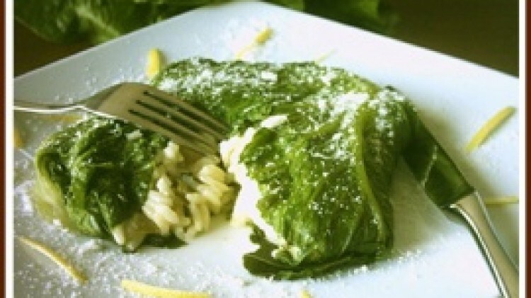 Bauletti di risotto alla lattuga e limone
