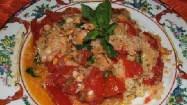 Cous-cous pomodorini, basilico e telline