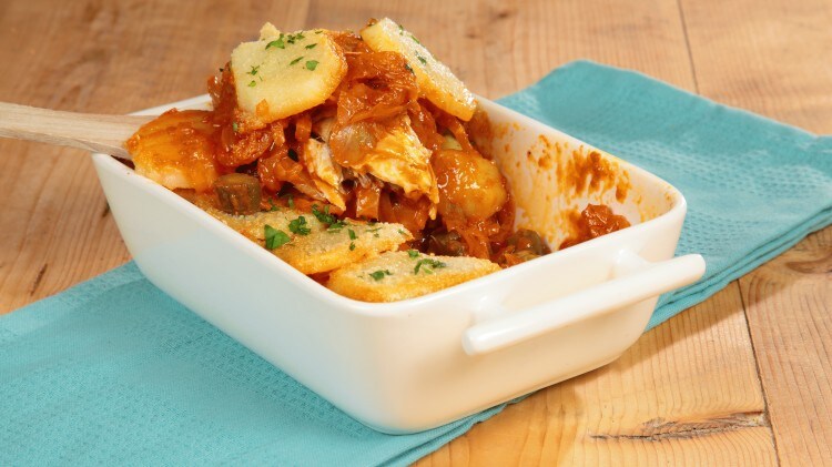 Salanka con patate bollite