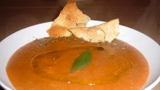 Vellutata di peperoni e funghi