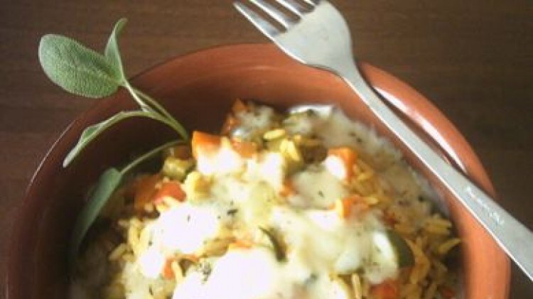 Risotto Arlecchino con toma alle erbe