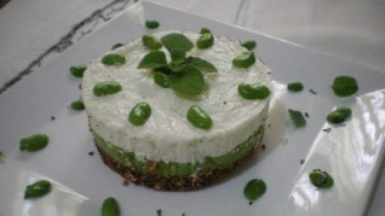 Cheesecake di fave e pecorino