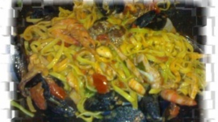Tagliolini tricolore al sapore di mare