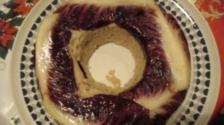 Corona di riso con carciofi e radicchio