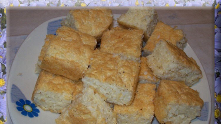 Cubetti di frittata di riso
