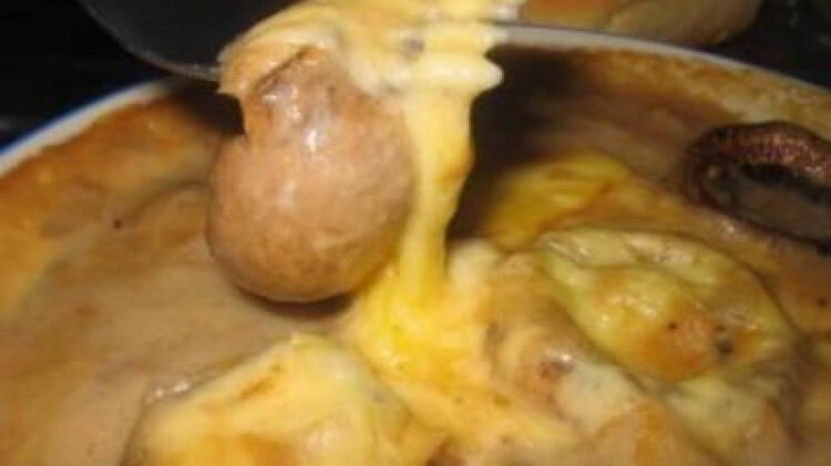 Funghi al forno filanti