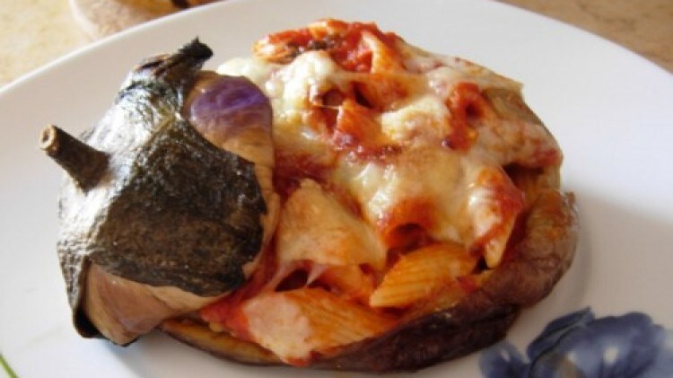 Melanzane ripiene di mezze penne