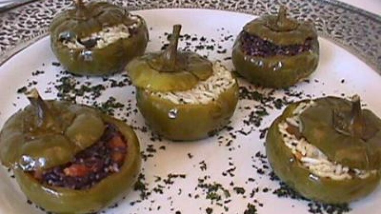 Peperoni in settequarti (ripieni di riso)