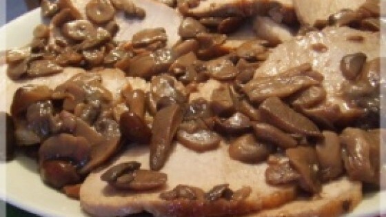 Arrosto di lonza con funghi trifolati