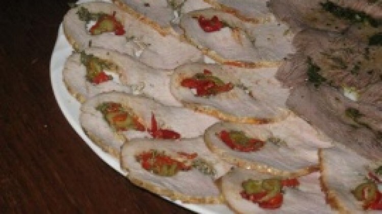 Arrosto di maiale ai peperoni piccanti sott'olio