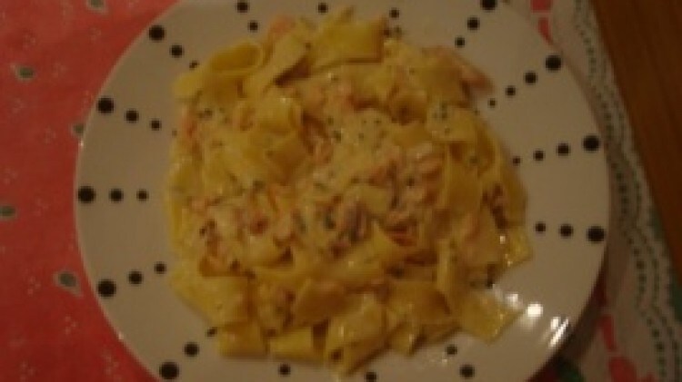 Pappardelle con salmone