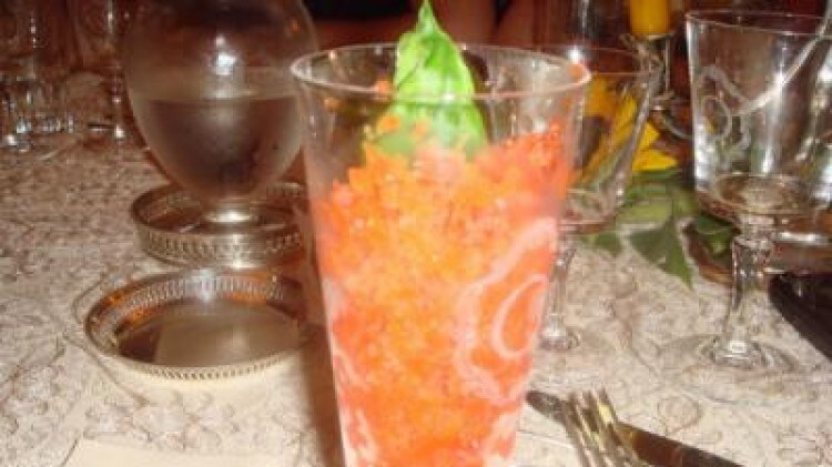 Granita di pomodoro al basilico