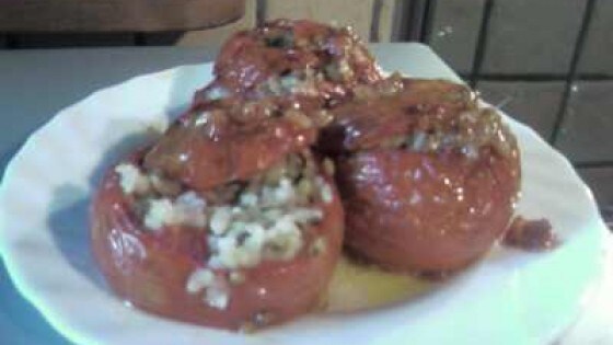 Pomodori ripieni di riso crudo