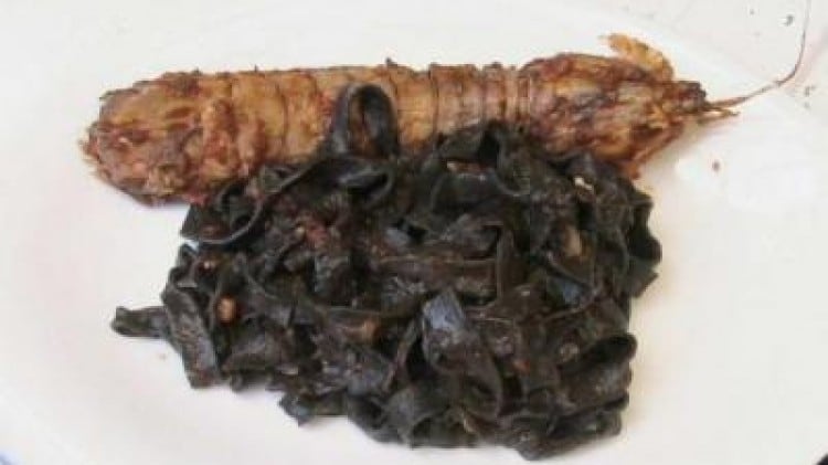 Tagliatelle nere al sugo di cicale