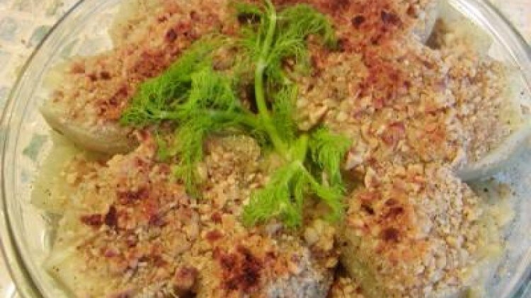 Gratin di finocchi alle nocciole