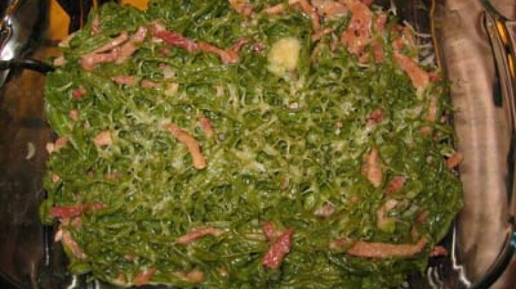 Tagliolini verdi gratinati