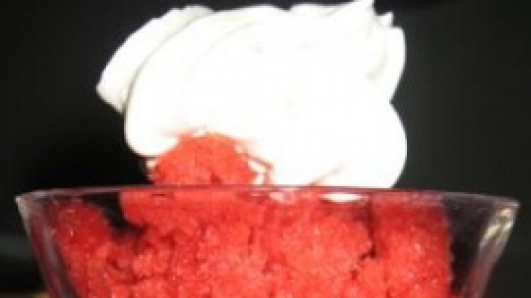 Granita di fragole con panna di Katjma