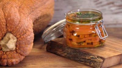 Zucca marinata in agrodolce
