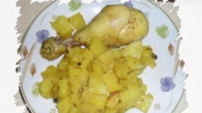 Coscette di pollo e patate speziate